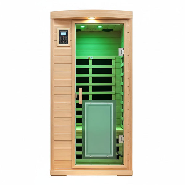 Infrared Sauna Built for Daily Wellness, 8 Far Infrared Panels, 0-5mG Ultra Low EMF, Canadian Hemlock