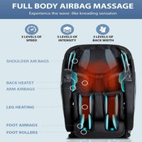Zero Gravity Massage Chair Built for Full Body Relief, 4D Technology, SL Track System, 42 Air Compression
