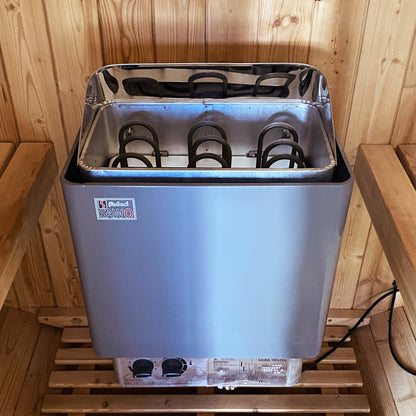 Traditional Cylindrical Stove Double Sauna Room
