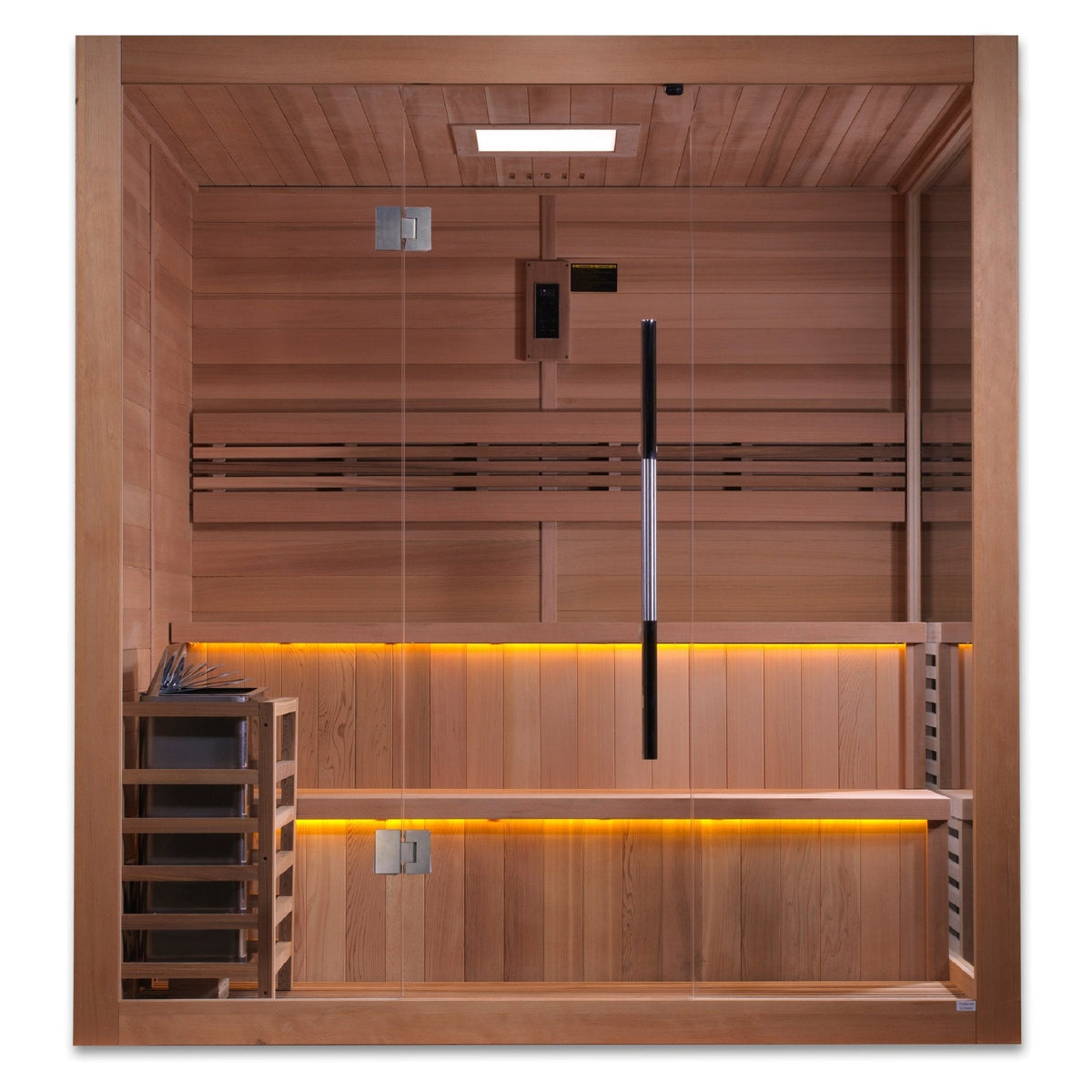 Golden Designs "Kuusamo Edition" 6-Person Indoor Traditional Sauna - Canadian Red Cedar Interior